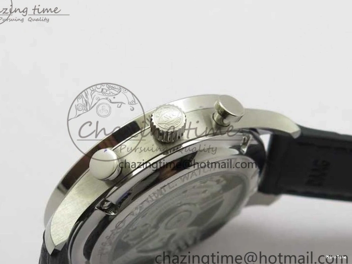 MIROTIME 0724 Timeless Portuguese Chrono IW371606 ZF 1:1 Best Edition Blue Dial on Black Leather Strap A 7099